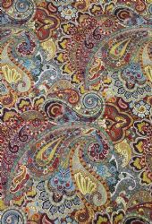 Paisley al Desenli Kahve Demelik Dokuma Kuma