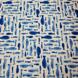 Balık Baskılı Dijital Polyester Kumaş