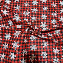 Ylba Ptikare Ekose Kar Noel Desenli Baskl Kuma